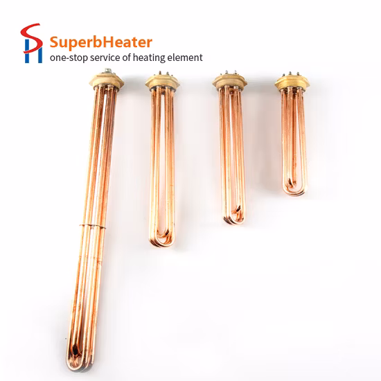 Elemento de aquecimento 220 V Bobina Elétrica Industrial Tubular Cobre Imersão Aquecedor de água